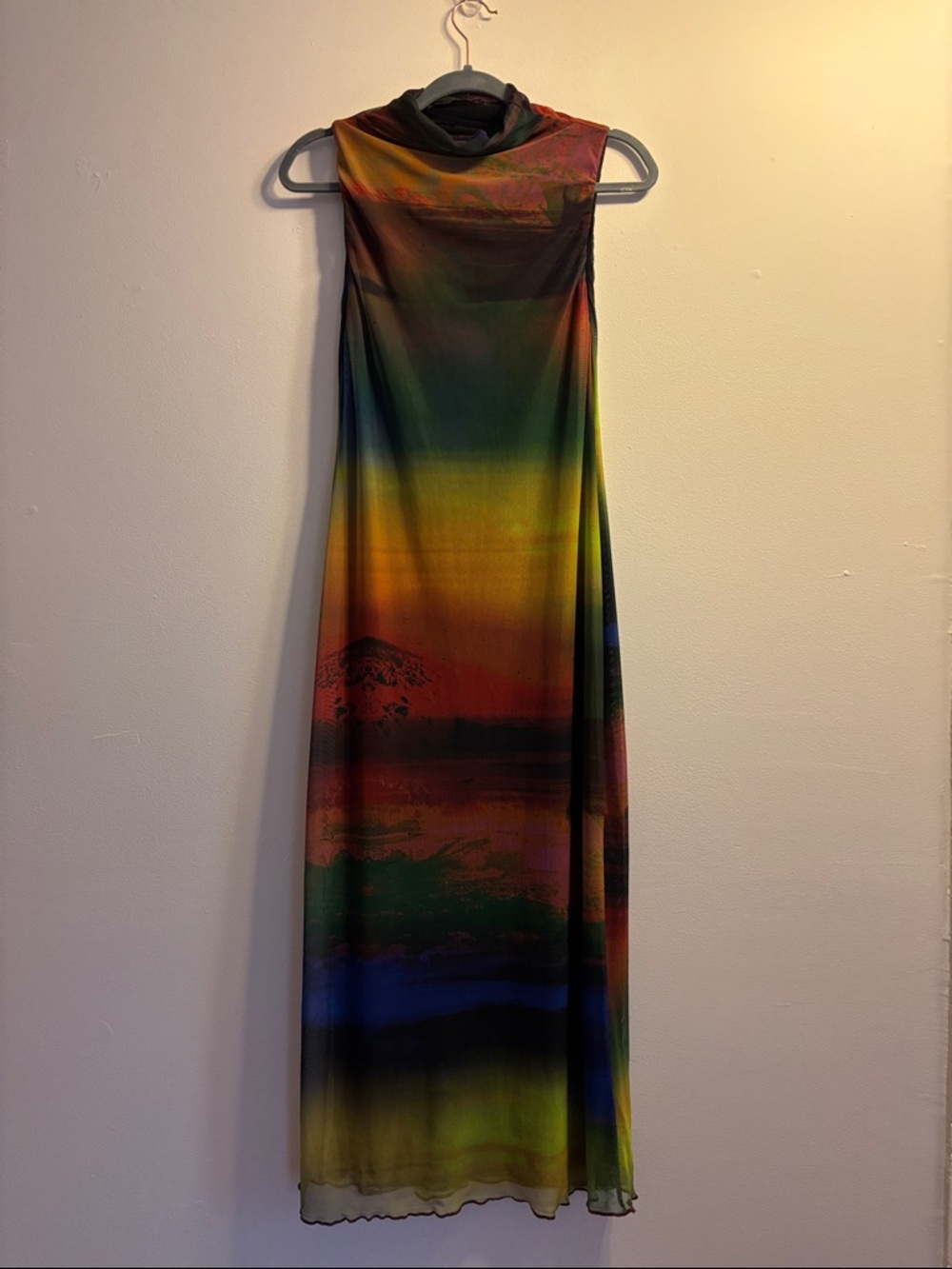 Pull&Bear Multicolor Mesh Maxi Dress